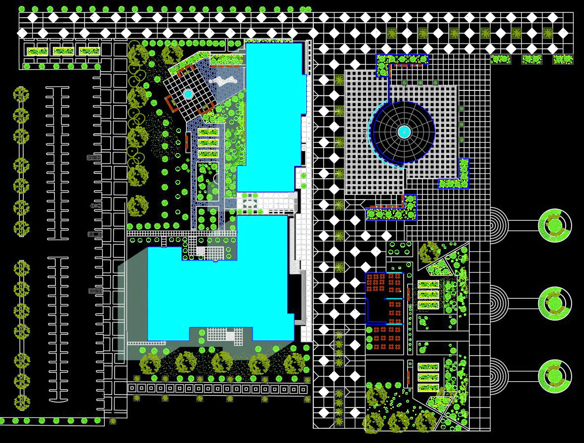 11. Bản vẽ sân vườn biệt thự tải miễn phí