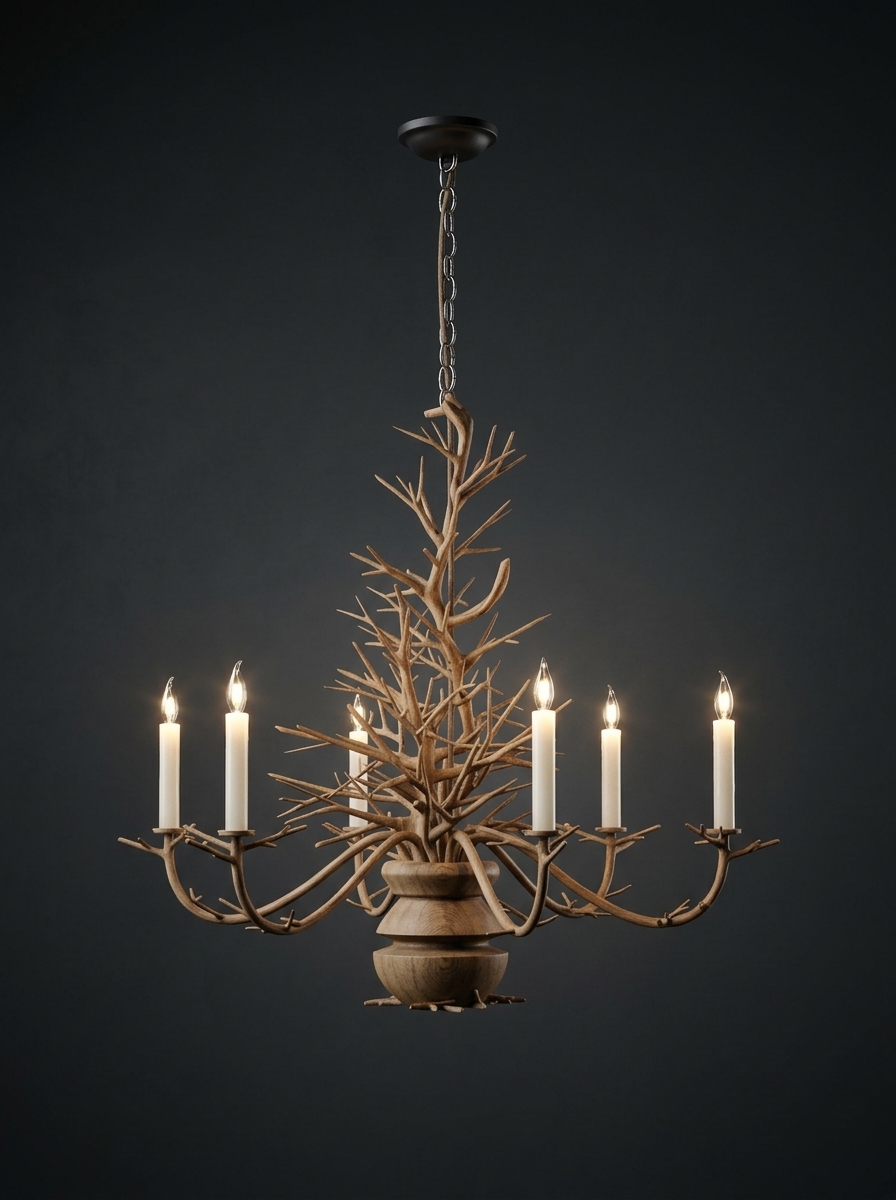 40. Sketchup model đèn thả hình cây