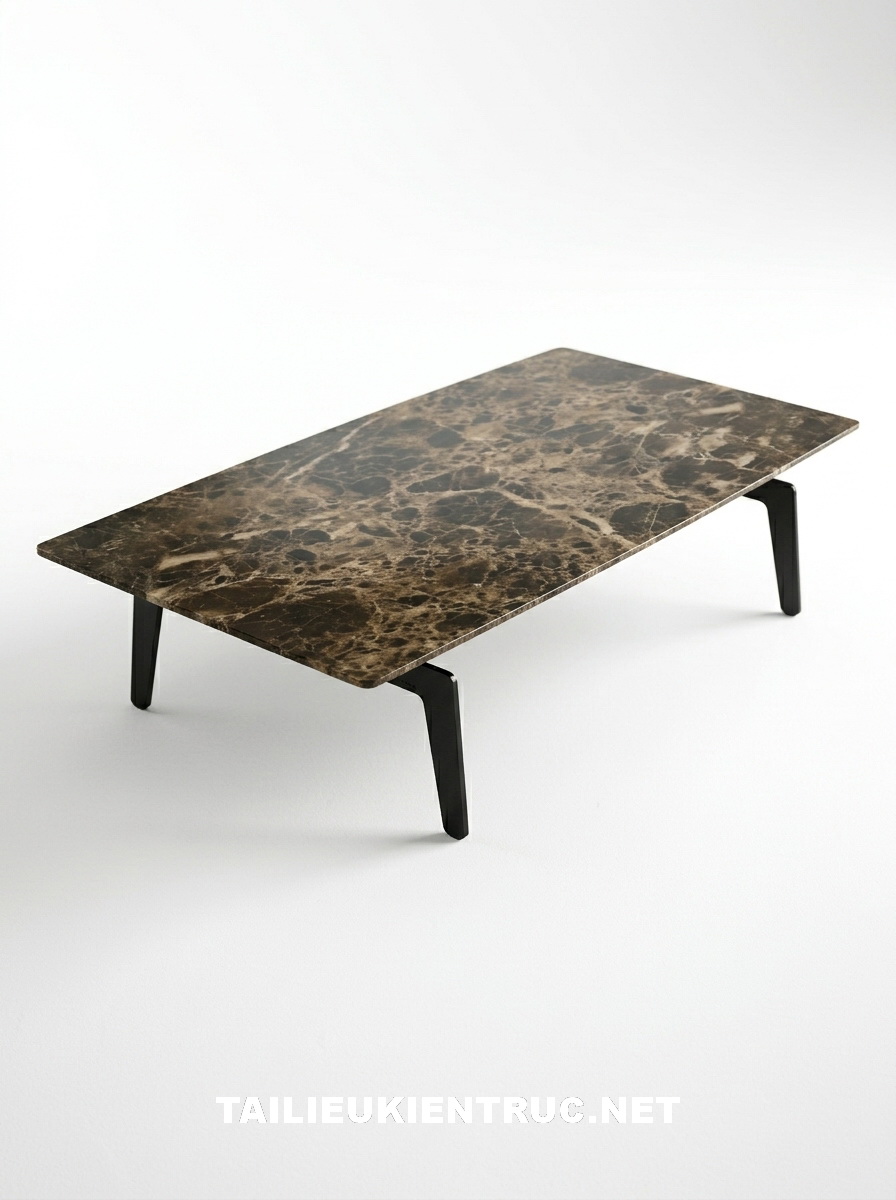 47. Sketchup model bàn trà mặt đá hiện đại