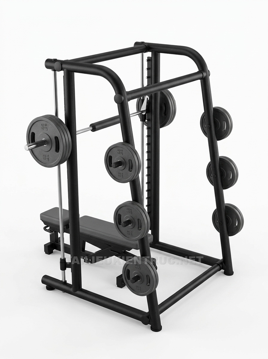 22. Sketchup model Máy Smith kèm ghế tập