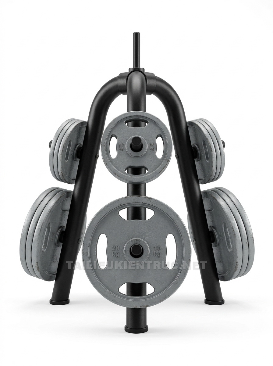 26. Model sketchup Giá để bánh tạ