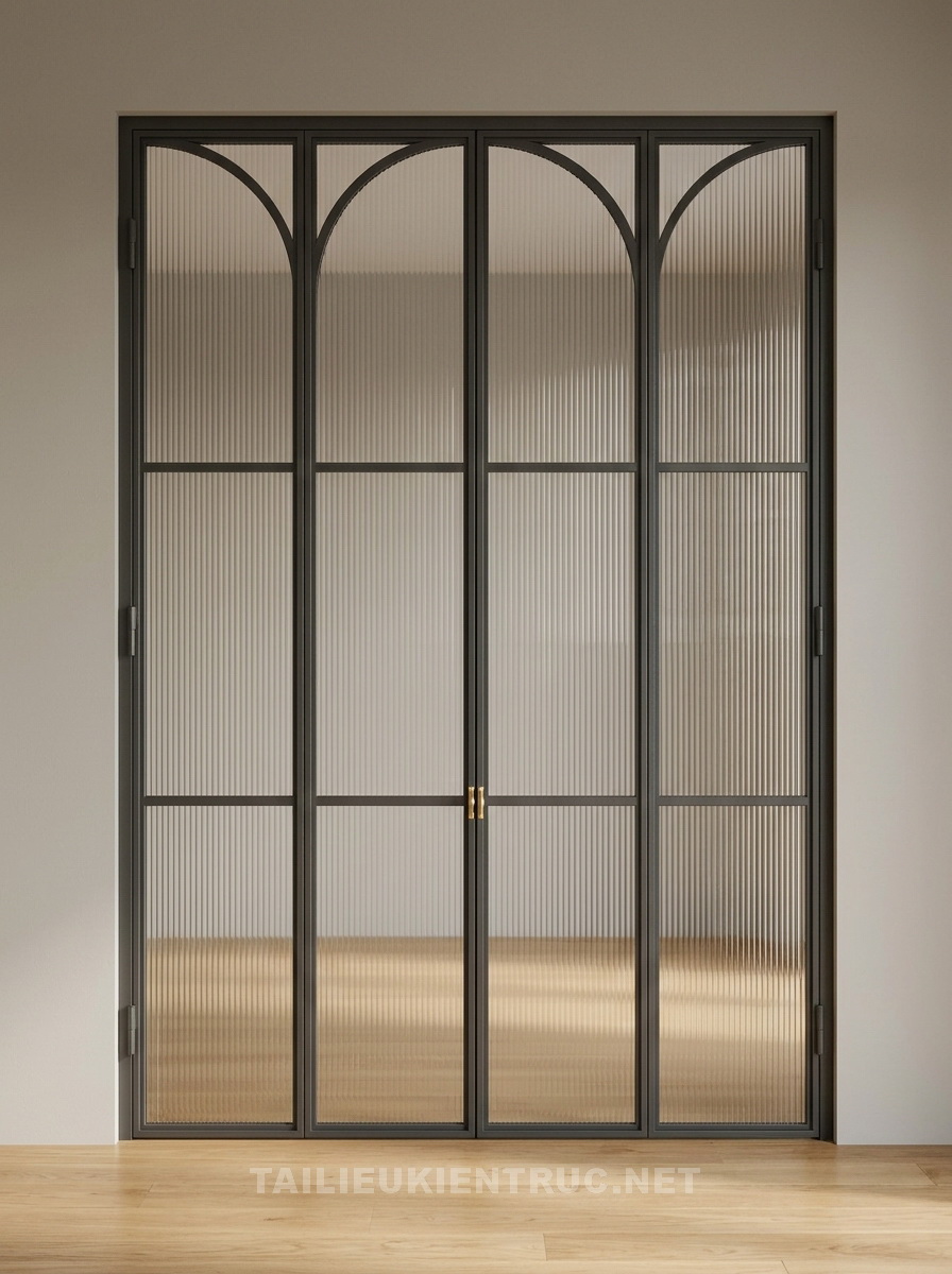 149. Model sketchup cửa kính hiện đại