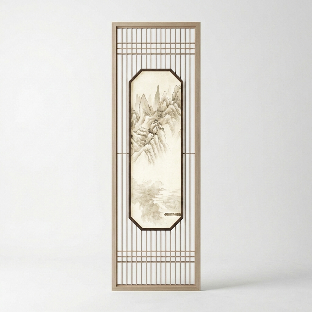 10. Model sketchup vách thủy mặc