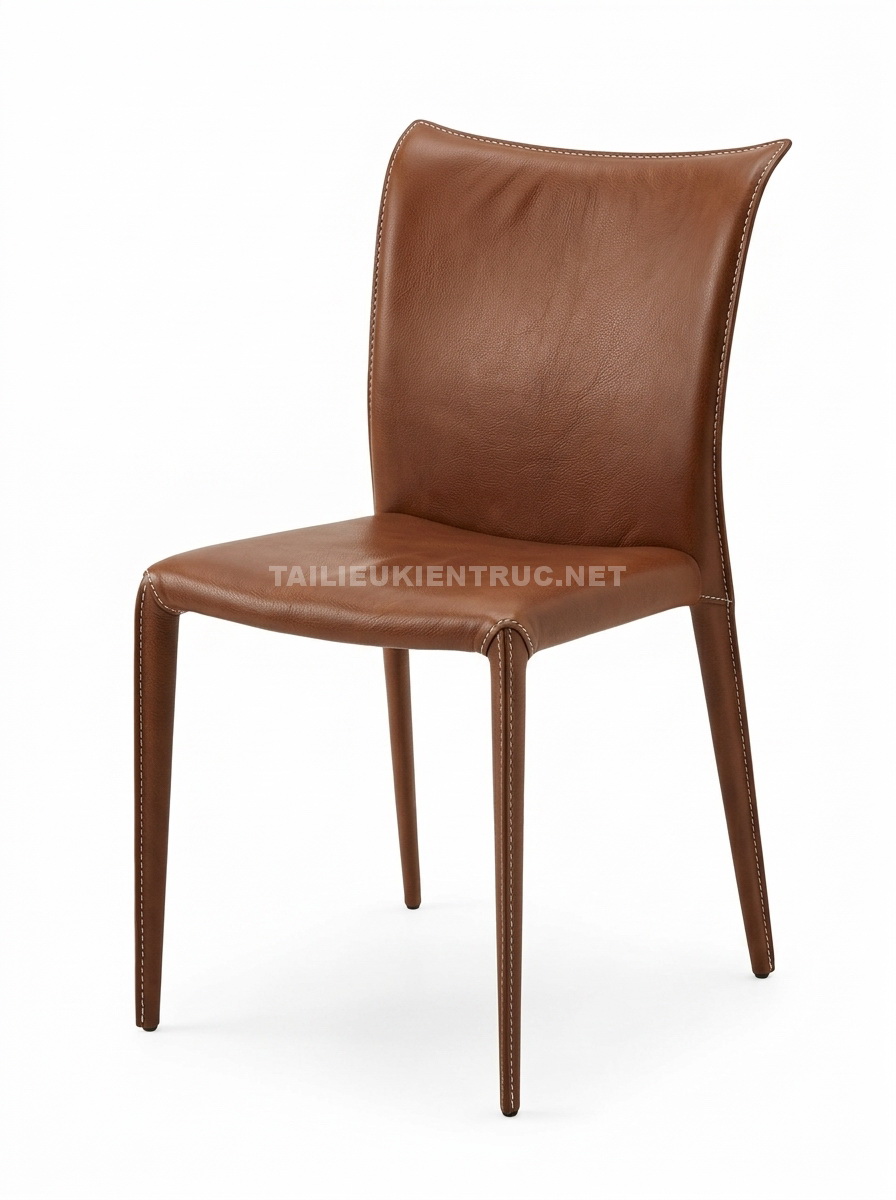 237. Model sketchup Ghế ăn bọc da bò thiết kế thanh mảnh