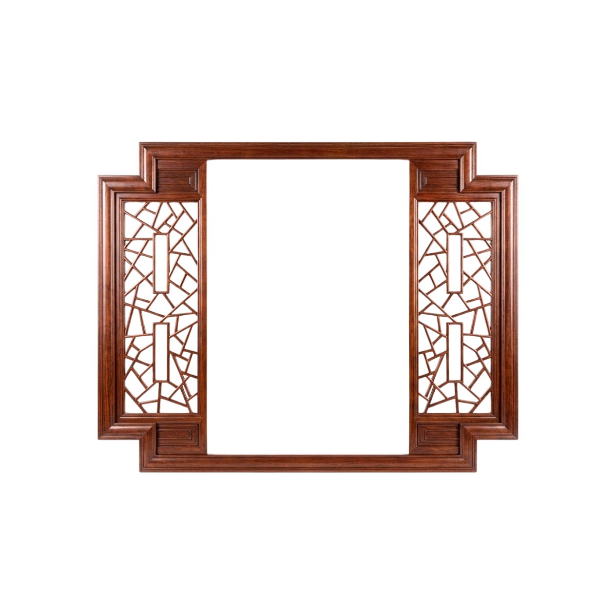 28. Model Sketchup Khung cửa trang trí gỗ họa tiết Á Đông