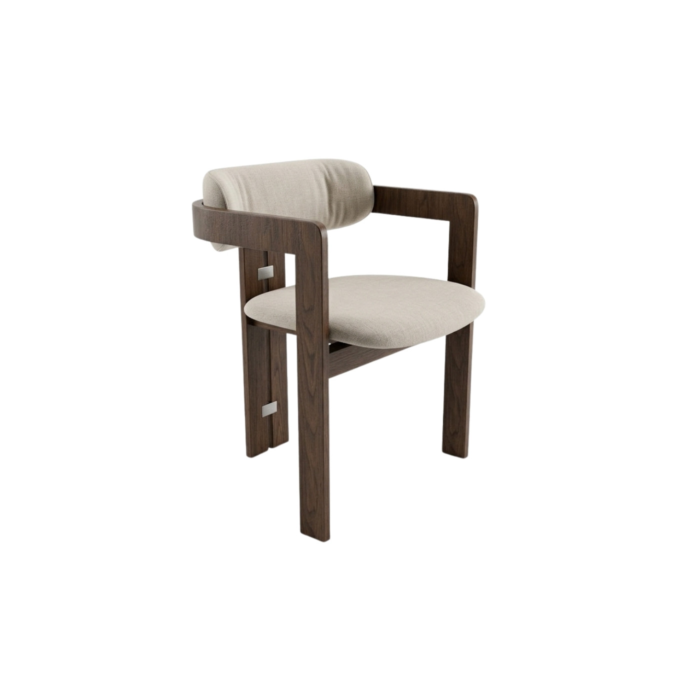 246. Ghế Armchair Gỗ Hiện Đại Với Đường Cong Tinh Tế