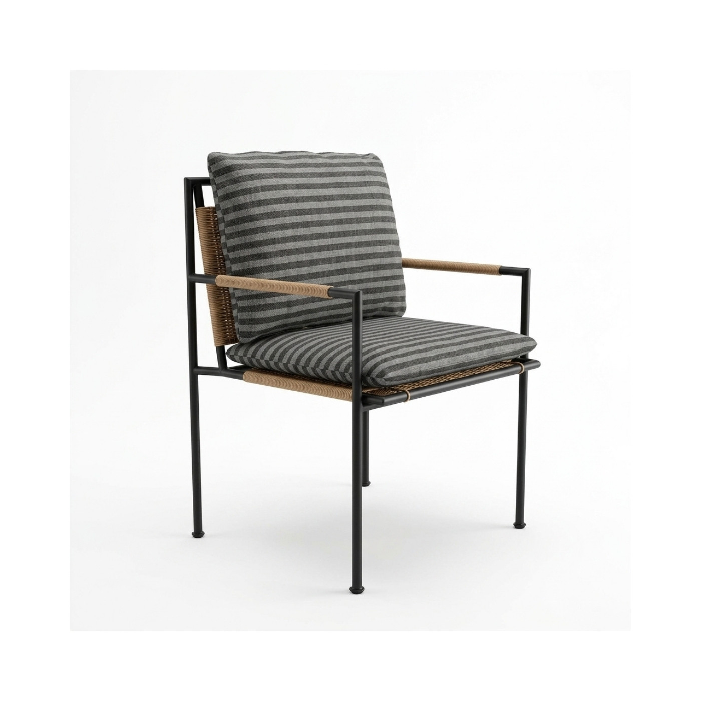 247. Model SketchUp Ghế Decor Khung Kim Loại Phối Dây Thừng Độc Đáo