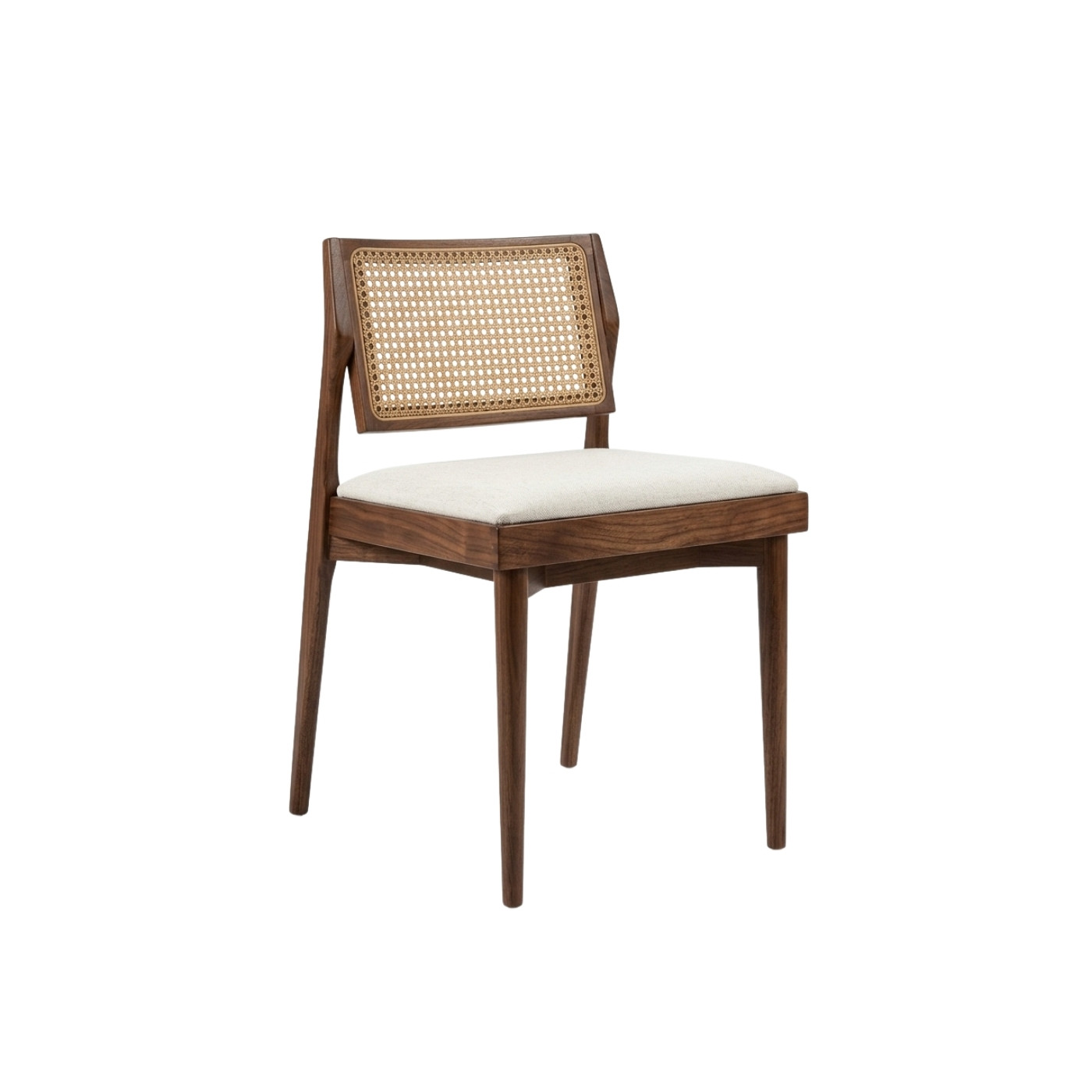 248. Thư Viện SketchUp Ghế Gỗ Tựa Mây (Cane Chair) Phong Cách Indochine
