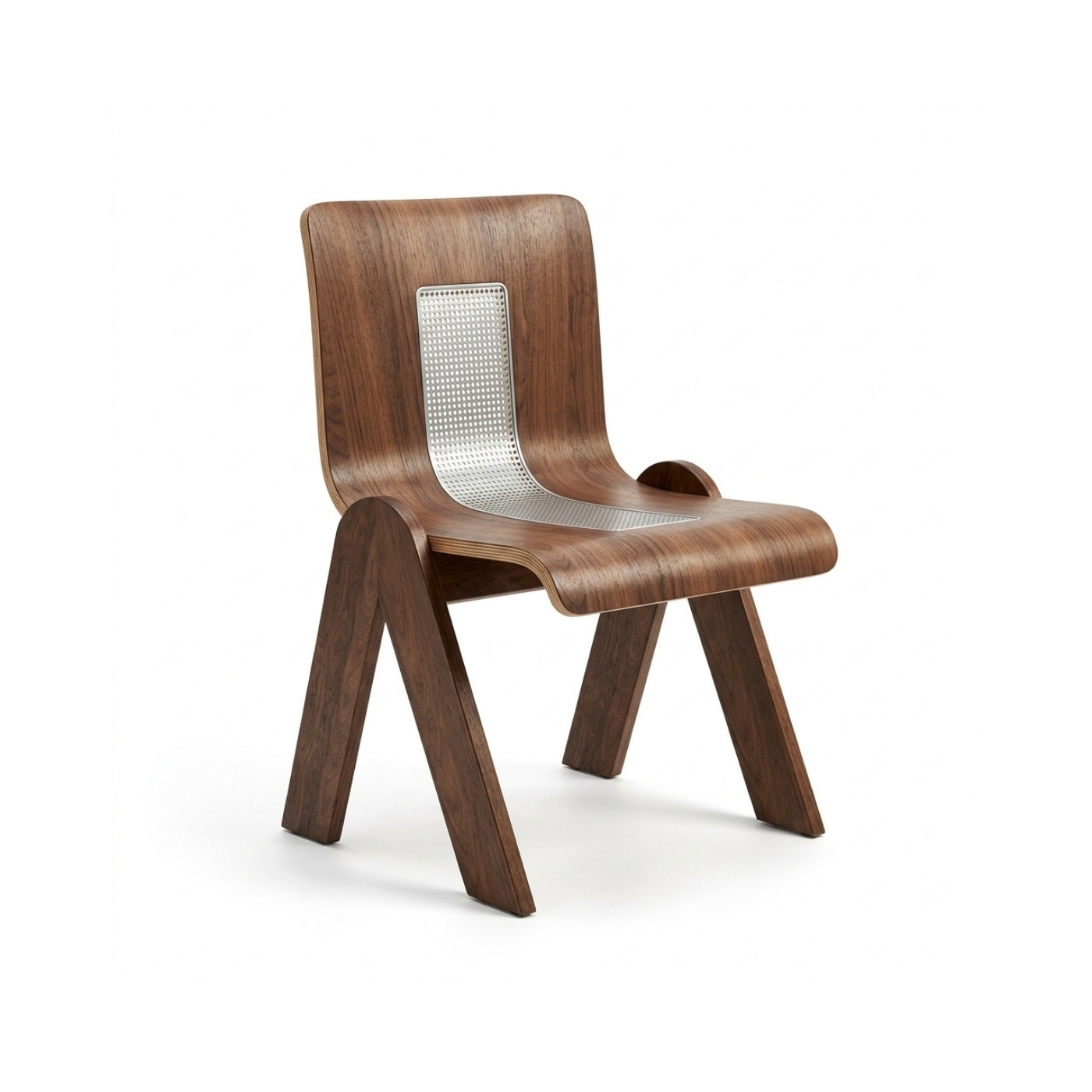 249. Model SketchUp Ghế Gỗ Uốn Cong (Bentwood) Kết Hợp Mesh Kim Loại