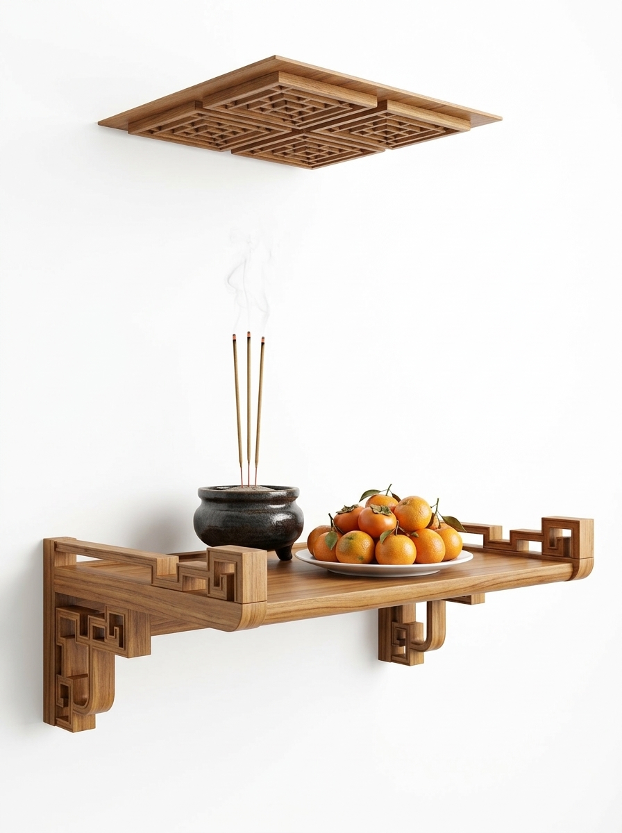 60. Download Free Model SketchUp Kệ thờ treo tường hiện đại