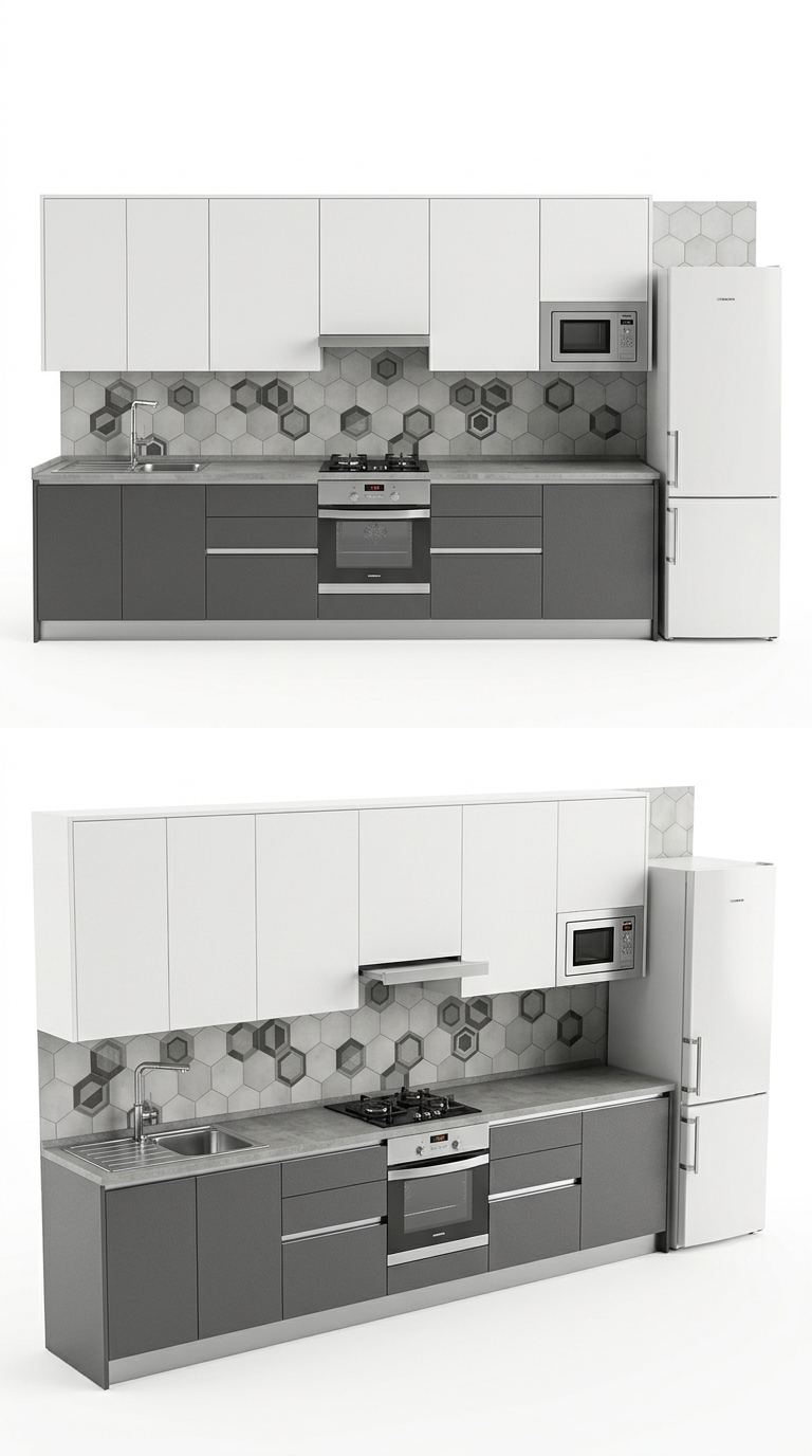 9. Model sketchup tủ bếp miễn phí