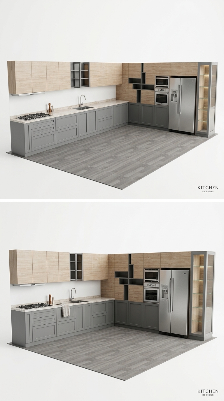 11. Model sketchup tủ bếp hiện đại miễn phí