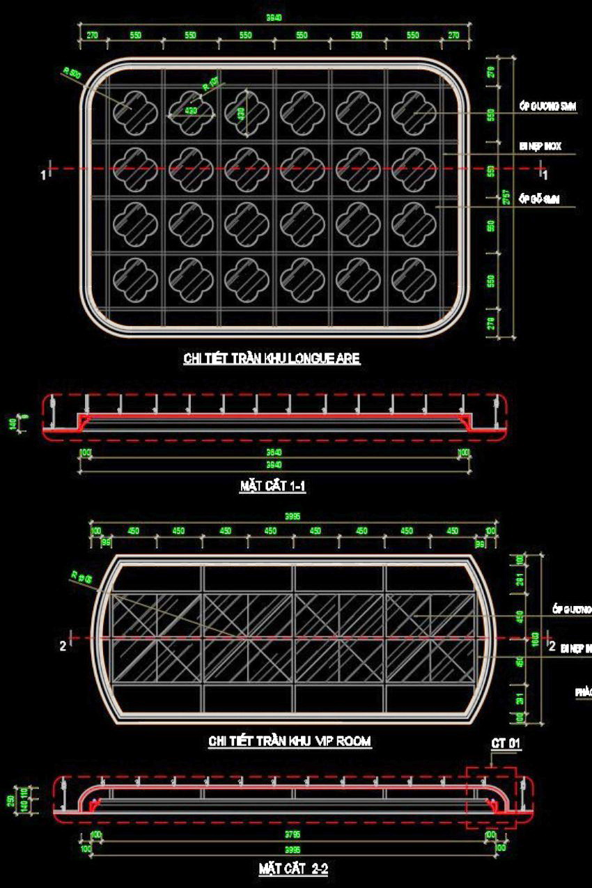 34. Bản vẽ chi tiết trần gương tải miễn phí