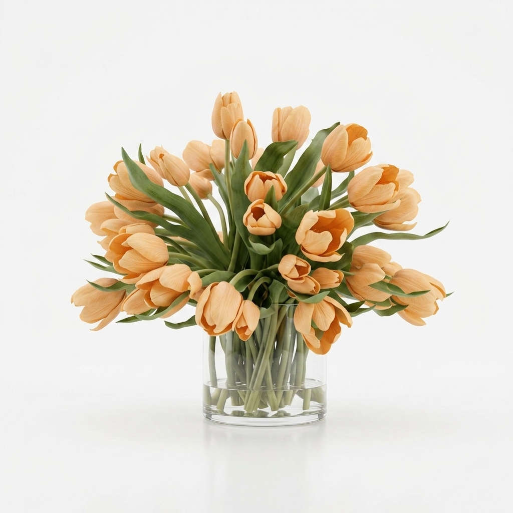 218. Tải bộ model Sketchup bình hoa tulip cam rực rỡ tạo luồng sinh khí cho bản vẽ thiết kế