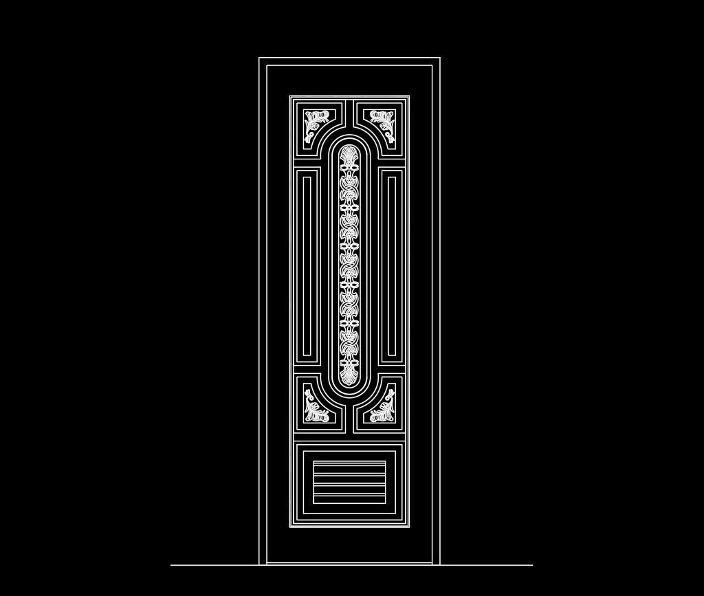 78. Bản vẽ cửa đi gỗ tự nhiên