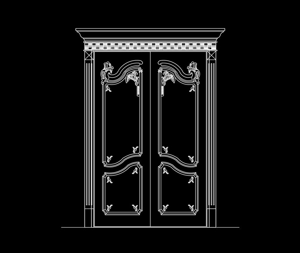 80. Bản vẽ gỗ tự nhiên phong cách tân cổ điển