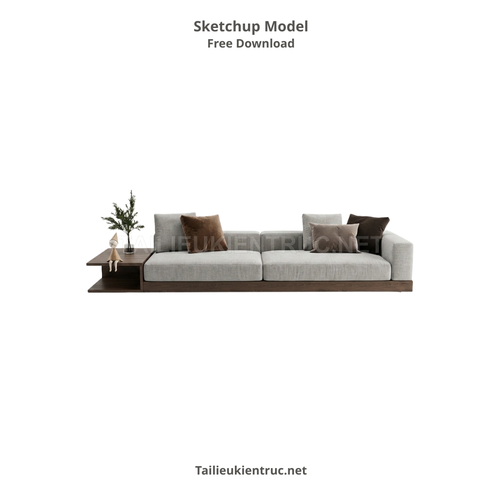390. Tải model SketchUp bộ sofa phong cách Scandinavian nhẹ nhàng và tinh tế