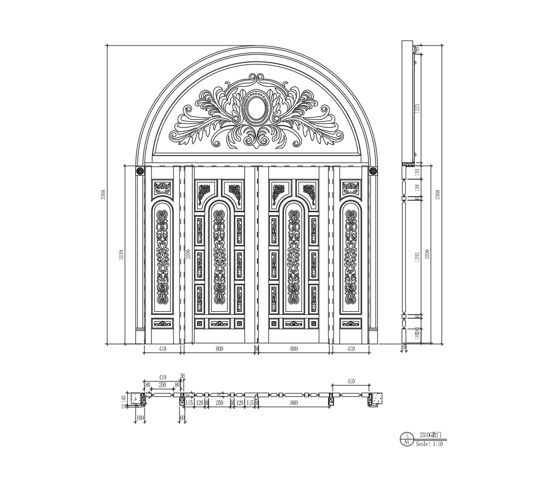 102. File CAD Đại Sảnh Vòm Đại Cực Kỳ Đẳng Cấp Với Phù Điêu Chạm Khắc