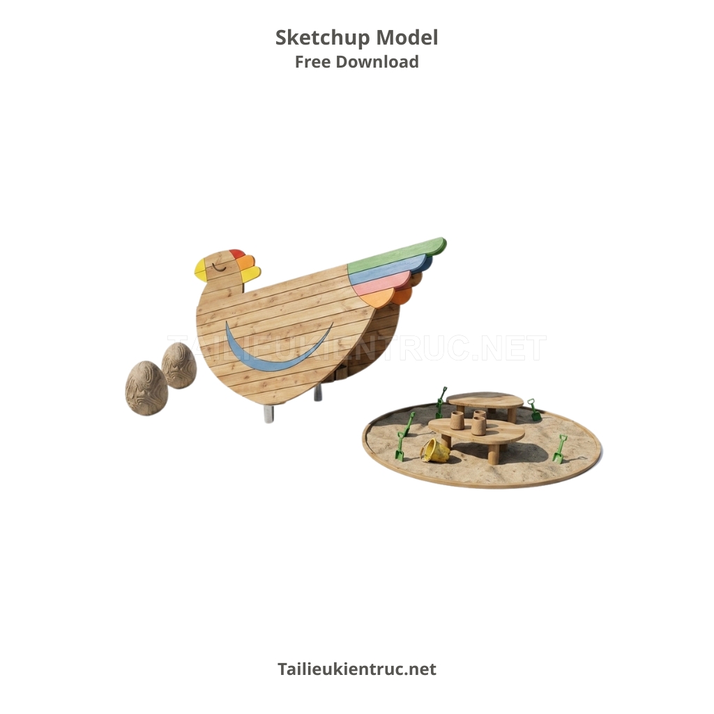 32. Model sketchup mô hình đồ chời ngoài trời